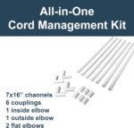 Legrand Wiremold C110S Cordmate 108 Inch 17 Piece Cord Cover Kit, Organizer for Wall, Holds 1 Cord or Cable, Sustainable Packaging, White (1 Pack) - Image 3