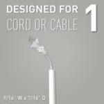 Legrand Wiremold C110S Cordmate 108 Inch 17 Piece Cord Cover Kit, Organizer for Wall, Holds 1 Cord or Cable, Sustainable Packaging, White (1 Pack) - Image 4