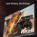 27” Gaming Monitor 180Hz QHD(2560× 1440p), 1MS,Fast IPS Monitor,122% sRGB,1X DP & 2X HDMI,HDR 10,VESA,FreeSync 144Hz 2K Monitor Black - Image 3
