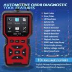 2025 New OBD2 Scanner Diagnostic Tool - Check Engine Light Code Reader with Reset, Battery Voltage Tester, Modes 6 & 8, Suitable for All OBD II Protocol Car & Truck Since 1996 - Image 3