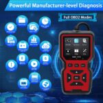 2025 New OBD2 Scanner Diagnostic Tool - Check Engine Light Code Reader with Reset, Battery Voltage Tester, Modes 6 & 8, Suitable for All OBD II Protocol Car & Truck Since 1996 - Image 4
