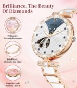 Smart Watches for Women,1.19” AMOLED Smartwatch for Android iOS Phone,IP68 Waterproof Fitness Tracker Watch with Heart Rate Sleep Monitor 100+ Sports Pedometer,Ceramic(Answer/Make Calls) - Image 3