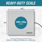 Smart Weigh 440lbs x 6 oz. Digital Heavy Duty Shipping and Postal Scale, with Durable Stainless Steel Large Platform, UPS USPS Post Office Postal Scale and Luggage Scale - Image 3