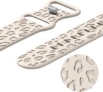 2Pack Leopard Engraved Bands Compatible with Apple Watch Band 41mm 40mm 38mm 49mm 46mm 45mm 44mm 42mm Women, Silicone Cheetah Sport Strap for iWatch Series SE 10 9 8 7 6 5 4 3 2 1,Ultra - Image 5