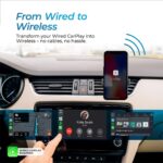AutoSky Wireless CarPlay Adapter 2023 Pro Edition - Fastest and Most Compact Wireless CarPlay Adapter Factory Wired CarPlay Cars – USB-A and USB-C Cables – Wired CarPlay Required - Image 3