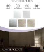 Graywind Smart Coupled Roller Shades Compatible with Alexa Google Custom Size Solar Powered Motorized Linked Blinds for Windows (Dimout Textured Series) - Image 6