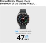Spigen Rugged Armor Pro Designed for Samsung Galaxy Watch Ultra 47mm Case with Band Protective TPU Cover with Strap (2024) - Matte Black - Image 3