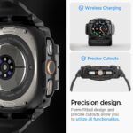 Spigen Rugged Armor Pro Designed for Samsung Galaxy Watch Ultra 47mm Case with Band Protective TPU Cover with Strap (2024) - Matte Black - Image 4