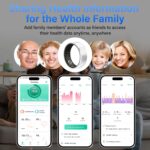 Smart Ring Fitness Tracker for Men Women - Health Heart Rate Ring with Motion Tracking, Sleep Monitor, Oximetry, Family Care, Remote Photography, IP68 Waterproof - Image 5