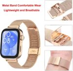 Watchband Compatible with Huawei Watch Fit 3 Band,Stainless Steel Metal Replacement Strap Bracelet for Huawei Watch Fit 3 Woman Man - Image 5