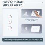 Alexa Light Switch Need Neutral Wire No Hub Required,2.4GHz WiFi Switch Glass Panel APP Control Work with Tuya/Smart Life,White 3 Gang - Image 5