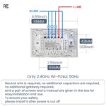 Alexa Light Switch Need Neutral Wire No Hub Required,2.4GHz WiFi Switch Glass Panel APP Control Work with Tuya/Smart Life,White 3 Gang - Image 9