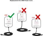 30W Power Cord Replacement for Alexa Echo (3rd 4th Gen), Echo Show 8 (1st 2nd Gen), Echo Show 10, Echo Show 15, Echo Show (2nd Gen), Echo Plus 2nd Gen with 6.6 ft Cable Black - Image 4