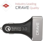 Crave CarHub 54W 4 Port USB Car Charger, Qualcomm Quick Charge 3.0 - Black - Image 3