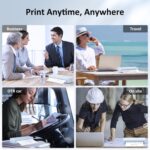 Inkless Portable Printer for Travel, Wireless Thermal Printer Supports 8.5" x 11" US Letter Size, Bluetooth Machine Includes Carry Case and 3 Rolls of Thermal Paper Kit, Blue - Image 6