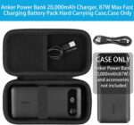 khanka Hard Travel Case Replacement for Anker Power Bank, 20,000mAh Portable Charger,Case Only.(Black) - Image 3