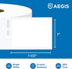 Aegis Adhesives - Compatible Direct Thermal Labels Replacement for DYMO 30347 (1" X 1-1/2") Library Book Spine - Use with Labelwriter 450, 450 Turbo, 4XL Printers (12 Rolls) - Image 3