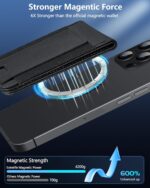 2-in-1 Magsafe Wallet, Upgrade with iPhone Wallet and Adjustable Stand, Open ID Window, Magnetic Wallet for iPhone 16/15/14 Pro Max/14 Pro/14/14 Plus/13/12 Series, 9 Cards, Black-B - Image 5