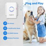 JeaTone Dog Door Bell, Smart Wireless Dog Doorbell for Doggie Training, Dog Bells to Go Outside, Bell for Puppy Dog to Go Potty, Dog Training Bell, Potty Doorbell - Image 3
