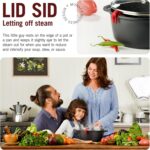 Lid Sid: Pot Lid Lifter | Pot Lid Holder that Keeps Pot from Boiling over | Helpful Kitchen Gadget to Reduce Soups and Stews | Cool Kitchen Gadgets & Cute Kitchen Accessories | by Monkey Business - Image 3