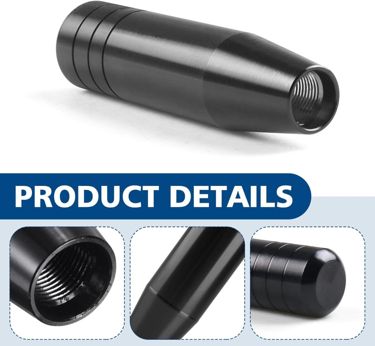 5.12" Shift Knob, Aluminum Alloy Automatic Gear Shift Knob, Heavy Weighted Long Stick Shifting Lever Handle Fit Most Manual Automatic Transmission - Image 4