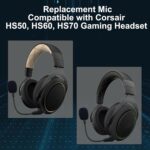 Replacement Microphone Compatible with Corsair HS50 60 70 Gaming Headset Detachable Microphone Gaming Headset for PS5 PS4 PC Xbox Noise Cancelling Mic,3.5mm Black - Image 3