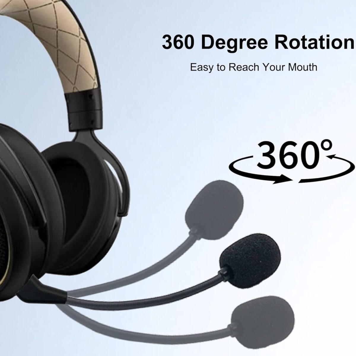 Replacement Microphone Compatible with Corsair HS50 60 70 Gaming Headset Detachable Microphone Gaming Headset for PS5 PS4 PC Xbox Noise Cancelling Mic,3.5mm Black - Image 5
