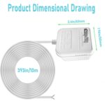 24V Doorbell Transformer，33 Feet Length Output Line 24V500mA Video Doorbell Power Adapter, Compatible with Arlo, Nest, Wyze, Eufy, Ring Doorbell Power Supply （White 33 feet） - Image 4