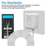 24V Doorbell Transformer，33 Feet Length Output Line 24V500mA Video Doorbell Power Adapter, Compatible with Arlo, Nest, Wyze, Eufy, Ring Doorbell Power Supply （White 33 feet） - Image 6