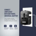 Universal Travel Adapter - All-in-one Worldwide Plug Adapter & Converter for Travels - International Power Adapter - USB and USB C Ports - Universal Charger - Compatible with Apple Devices - Image 3