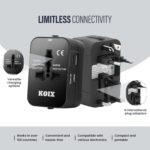 Universal Travel Adapter - All-in-one Worldwide Plug Adapter & Converter for Travels - International Power Adapter - USB and USB C Ports - Universal Charger - Compatible with Apple Devices - Image 6