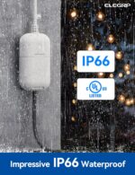 ELEGRP PQR10 Outdoor Smart Plug Waterproof IP66, WiFi Plug Compatible with Alexa & Google Assistant, Smart Outdoor Outlet for String Lights, No Hub Required, 400W Max, UL Certified, 1 Pack, Grey - Image 3