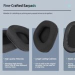 Specialized Replacement Ear Pads for Corsair Void Pro Wireless/Wired Gaming headsets, Compatible with Corsair Void Elite PC Headset, Soft Mesh Clothes & High-Density Memory Foam - Image 5