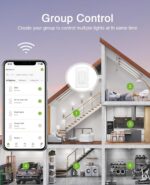 GHome Smart Switch,Smart Wi-Fi Light Switch Compatible with Alexa and Google Assistant 2.4Ghz, Single-Pole,Neutral Wire Required,UL Certified,Remote/Voice Control, No Hub Required (4 Pack) - Image 7