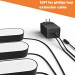 Extension Cable Cord for Philips Hue Play Light Bar and Smart Light Bulb Accessories 7820430U7 440400980001 S020XM2400083 Hue Light Strip Power Supply 10 Foot (3 Packs) - Image 4