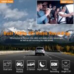 Dash Cam Front and Inside, FHD Dashcams for Cars with 64GB Card Dash Camera for Cars, 1080P Front Dash Cam+1080P Inside Dashcam for Car Dash Camera with IR Night Vision Loop Recording - Image 3