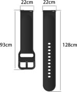 Silicone Watch Band compatible with Samsung Galaxy Watch 3/Huawei Watch/Garmin Forerunner, Quick Release Wrist Strap for Women/Men, 22 mm Adjustable Breathable Sport Replacement Band(Grey) - Image 3