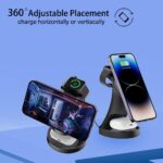 Wireless Charger,3 in 1 Magnetic Wireless Charger Stand, Fast Wireless Charging Dock for iPhone16/15/14/13/12 Series, Apple Watch Series, AirPods Pro. - Image 4