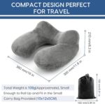 Travel Neck Pillow, Versatile Soft 360 Support Scarf, Chin & Neck Support Neck Pillow, Machine Washable, Airplanes Travel Essentials for Office, Cars Breaks Sleeping (Gray) - Image 3