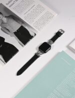Wearlizer Leather Band Compatible with Apple Watch Bands Women 41mm 40mm 38mm 49mm 46mm 45mm 44mm 42mm, Fancy Dressy Strap for iWatch Series 10 9 8 Ultra SE 7 6 5 4 3 2 1 - Image 3