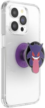 POPSOCKETS Phone Grip with Expanding Kickstand, Pokemon - Enamel Glow in The Dark Gengar Night Shade - Image 3