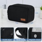 Wedama Toiletry Bag for Men - Waterproof Toiletries Case for Business Trips and Camping, Thickened Polyester Dopp Kit, Black - Image 3