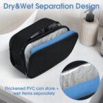 Wedama Toiletry Bag for Men - Waterproof Toiletries Case for Business Trips and Camping, Thickened Polyester Dopp Kit, Black - Image 6
