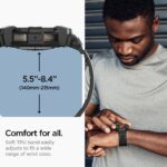 Spigen Rugged Armor Pro Designed for Samsung Galaxy Watch 7 44mm Case with Band Protective TPU Cover with Strap (2024) - Matte Black - Image 3