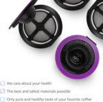 4 Black Reusable K Cups for Keurig Coffee Makers - BPA Free Universal Fit Refillable Kcups Coffee Filters for 1.0 and 2.0 Keurig Brewers - Image 5