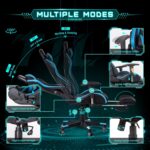 Gaming Chair High Back Ergonomic Computer Racing Chair Adjustable Office Chair with Footrest, Lumbar Support Swivel Chair - Upgraded Version BlackBlue - Image 5