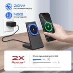 20w Fast Mag-Safe Charger Stand,Stickable Desk Magnetic Wireless Charging with 25w PD Adapter,Office Magnetic Phone Charger for iPhone 16e/16/16 Pro/16 Plus/16 Pro Max/15/14/13/12 Series - Image 3