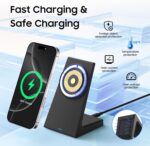20w Fast Mag-Safe Charger Stand,Stickable Desk Magnetic Wireless Charging with 25w PD Adapter,Office Magnetic Phone Charger for iPhone 16e/16/16 Pro/16 Plus/16 Pro Max/15/14/13/12 Series - Image 6