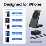 20w Fast Mag-Safe Charger Stand,Stickable Desk Magnetic Wireless Charging with 25w PD Adapter,Office Magnetic Phone Charger for iPhone 16e/16/16 Pro/16 Plus/16 Pro Max/15/14/13/12 Series - Image 8