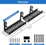 No Drilling Extendable Under Desk Cable Tray, Metal with Clamp, Retractable Power Strip Cord Holder for Wire Management 31Inch - Image 5